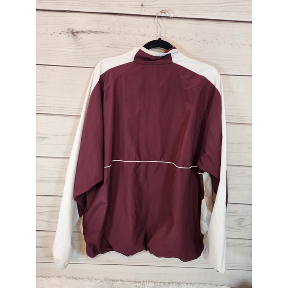 Russell Athletic Men's White Red Long Sleeve Full Zip Windbreaker Jacket Sz XL - Picture 2 of 7